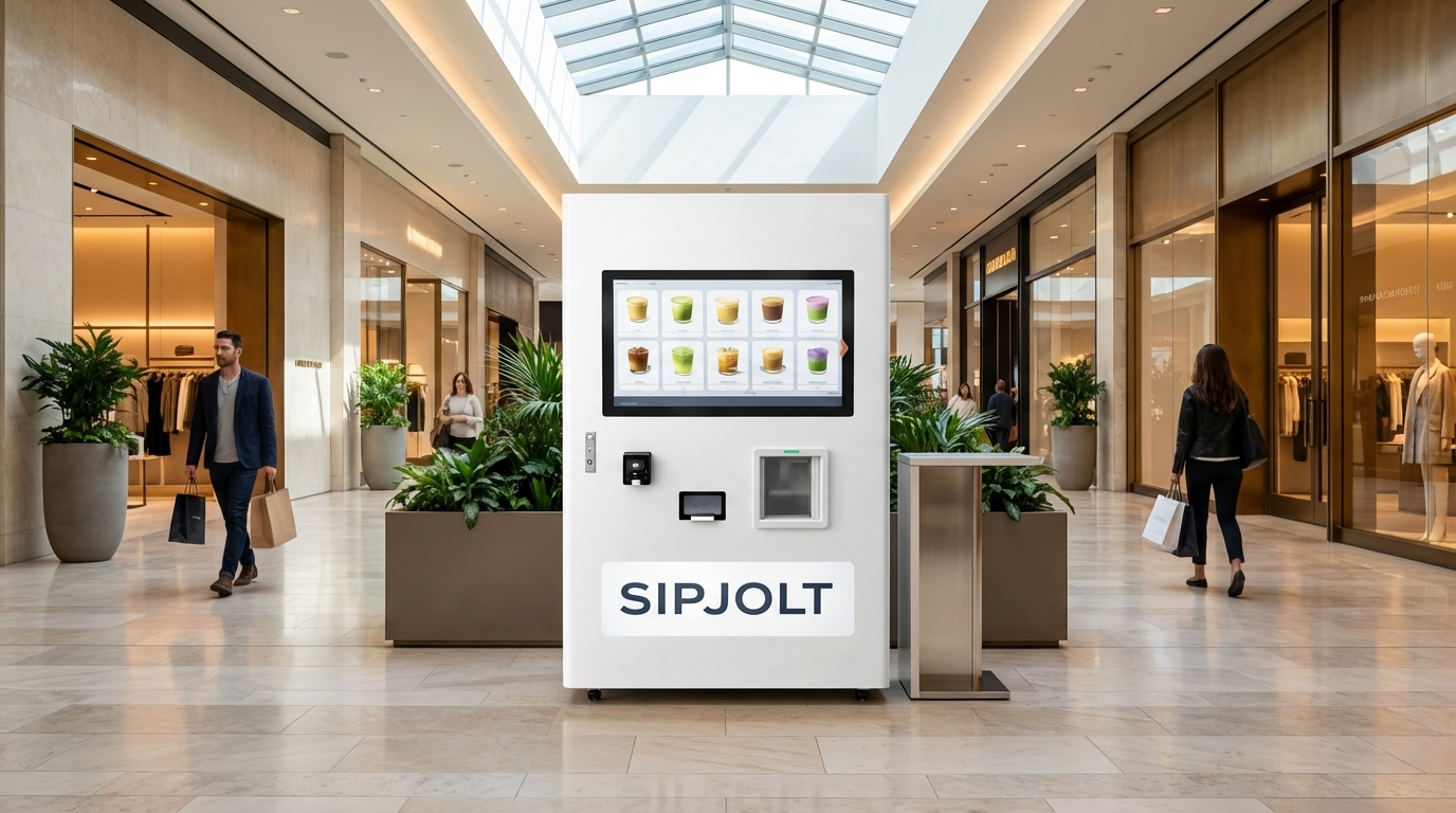 SIPJOLT kiosk in a high-traffic entertainment venue